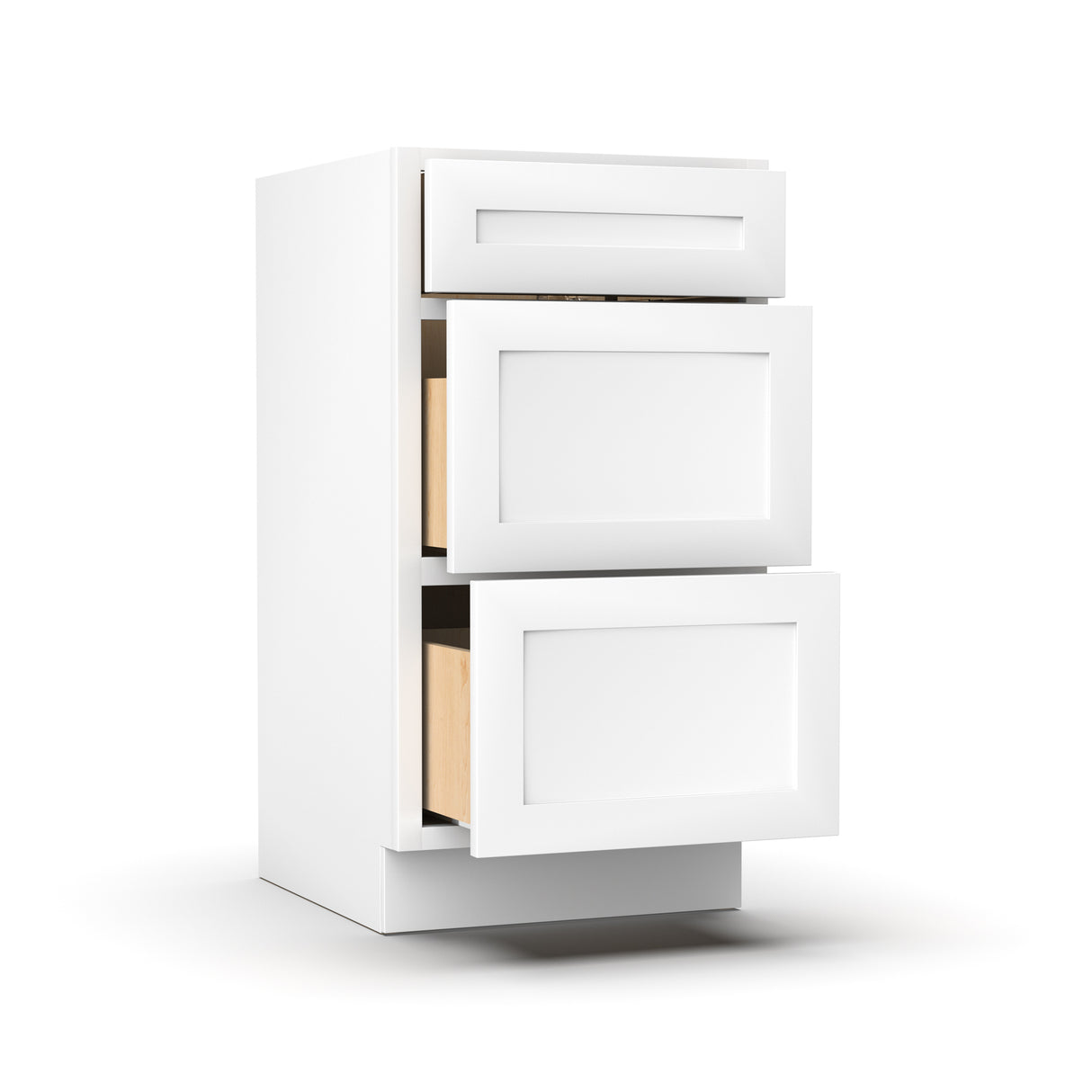 Liberty Shaker White - 18 Inch Vanity Drawer Base Cabinet - 18" Width x 34.5" Height x 21" Depth