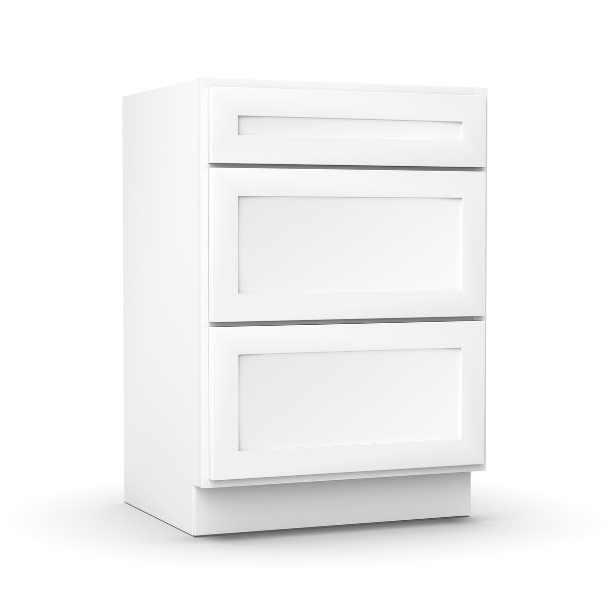 Liberty Shaker White - 24 Inch Vanity Drawer Base Cabinet - 24" Width x 34.5" Height x 21" Depth