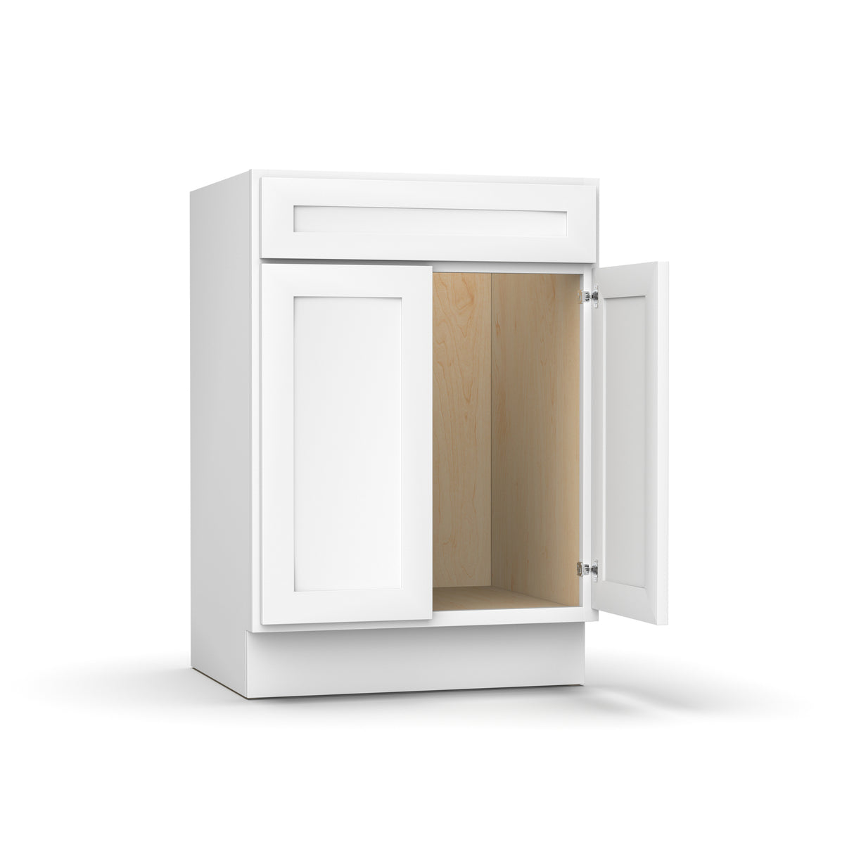 Liberty Shaker White - 24 Inch Vanity Sink Base Cabinet - 24" Width x 34.5" Height x 21" Depth