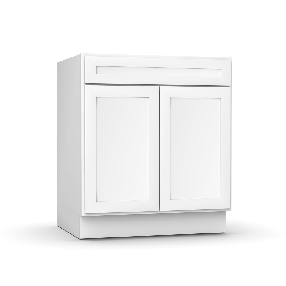 Liberty Shaker White - 30 Inch Vanity Sink Base Cabinet - 30" Width x 34.5" Height x 21" Depth