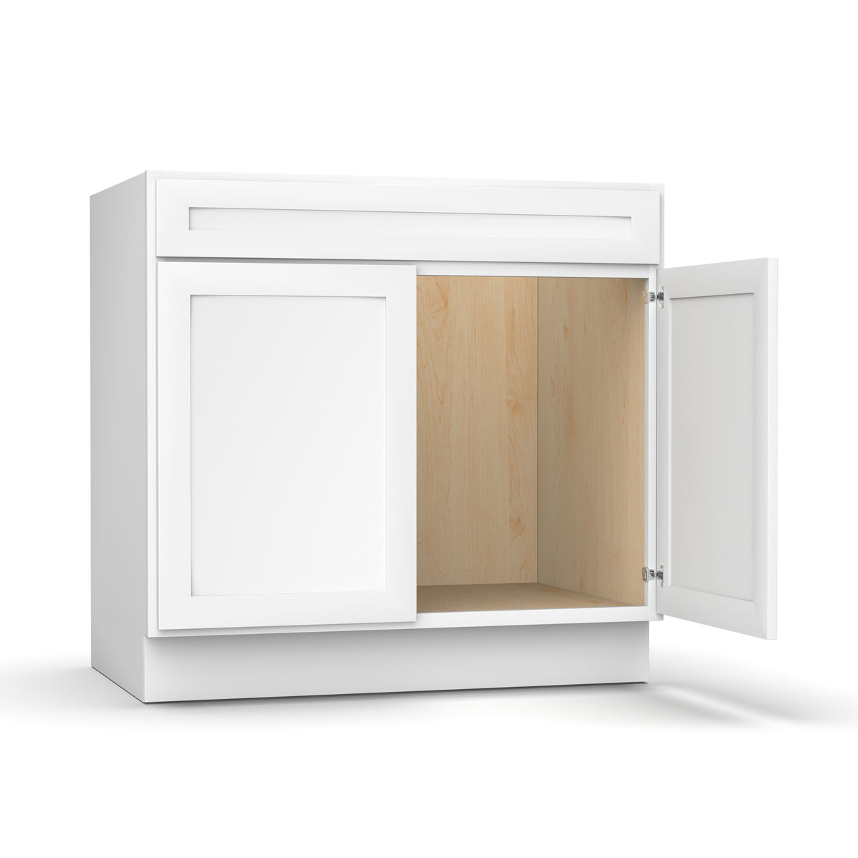 Liberty Shaker White - 36 Inch Vanity Sink Base Cabinet - 36" Width x 34.5" Height x 21" Depth