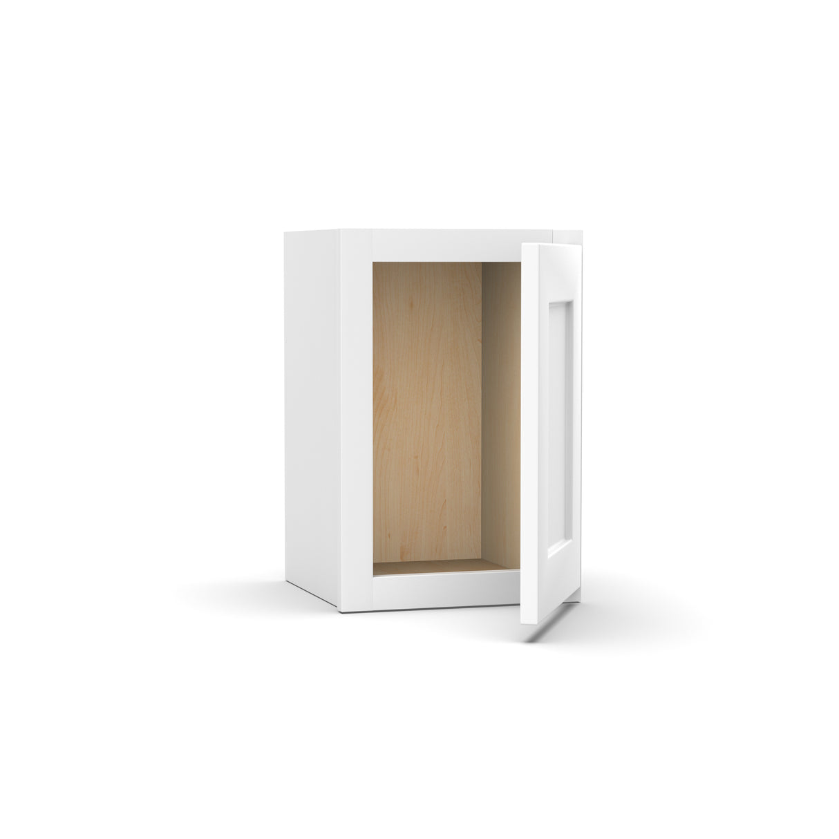 Liberty Shaker White - 12 Inch Height Single Door Wall Cabinet - 12" Width x 18" Height x 12" Depth