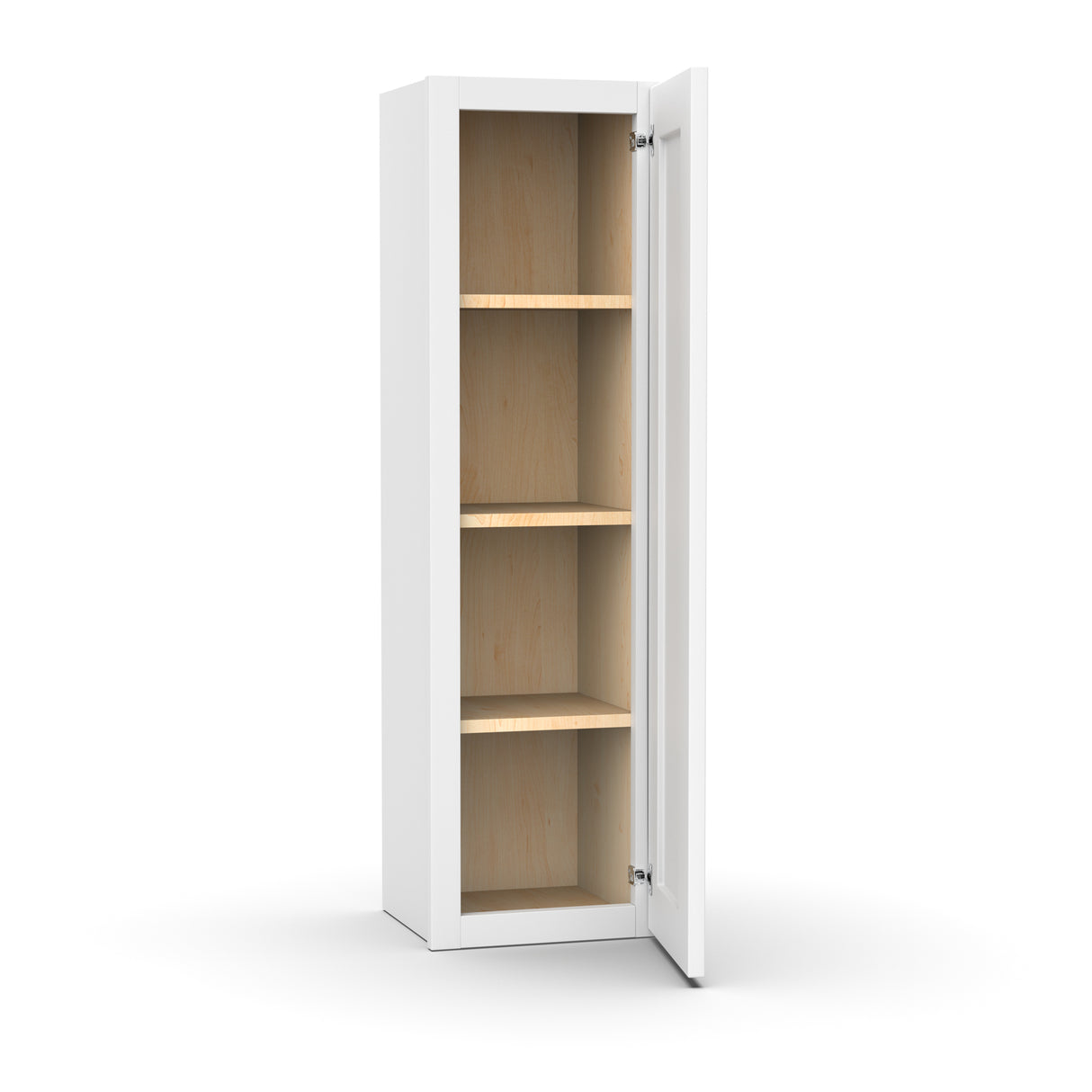 Liberty Shaker White - 12 Inch Height Single Door Wall Cabinet - 12" Width x 42" Height x 12" Depth