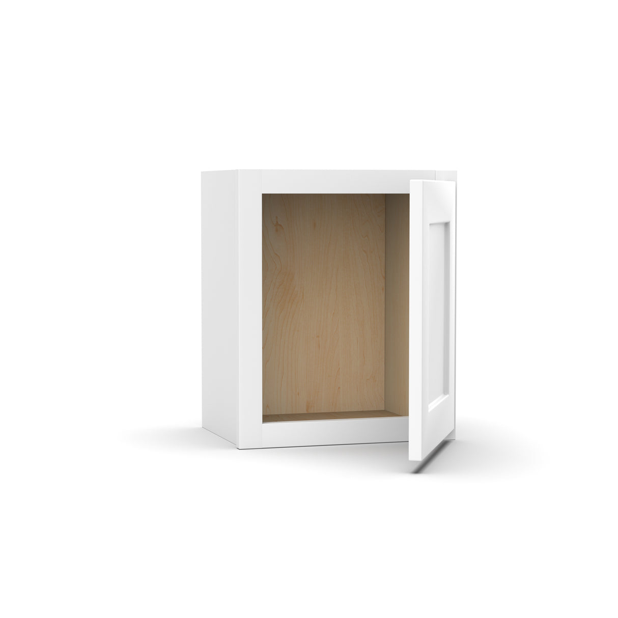 Liberty Shaker White - 15 Inch Height Single Door Wall Cabinet - 15" Width x 18" Height x 12" Depth