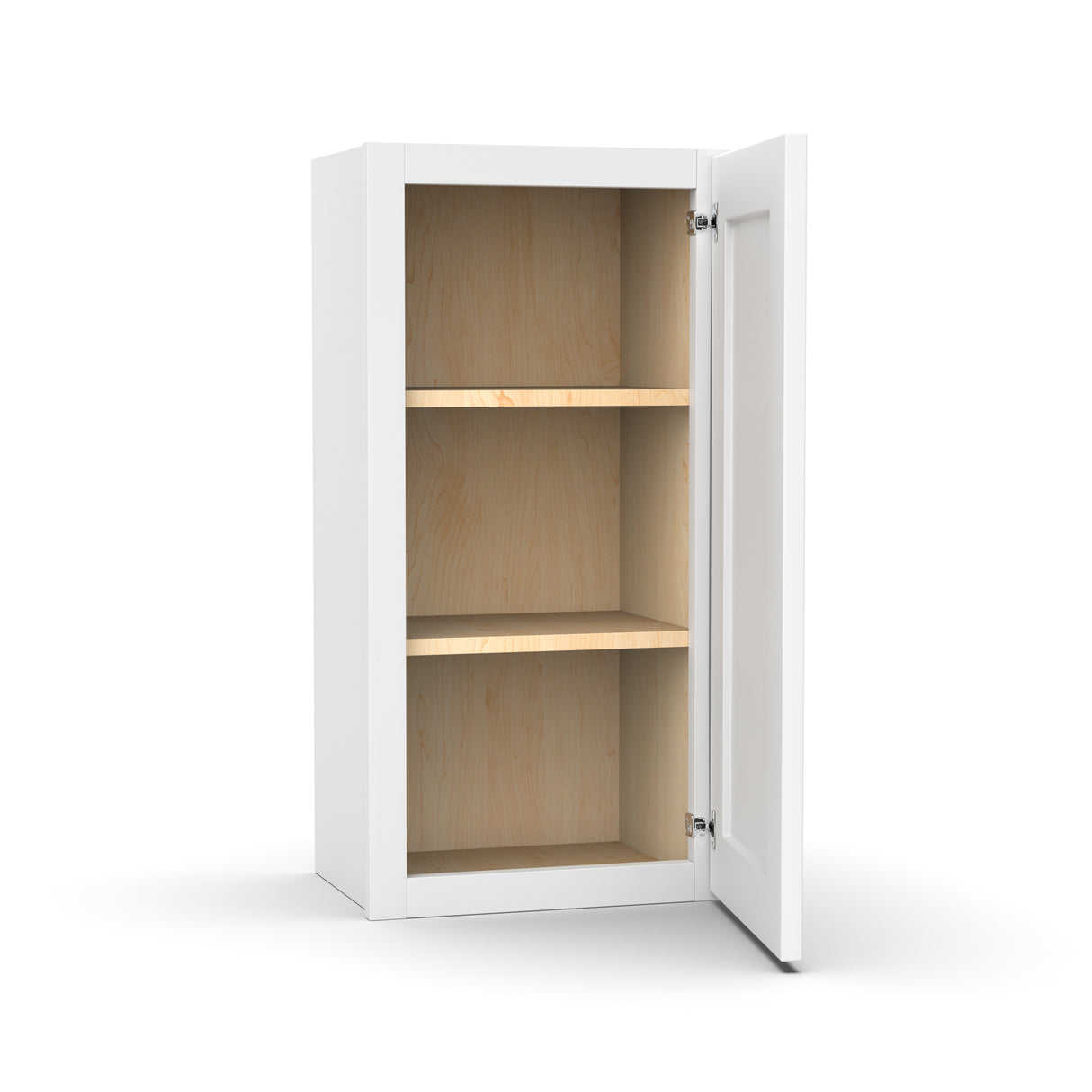 Liberty Shaker White - 15 Inch Height Single Door Wall Cabinet - 15" Width x 30" Height x 12" Depth