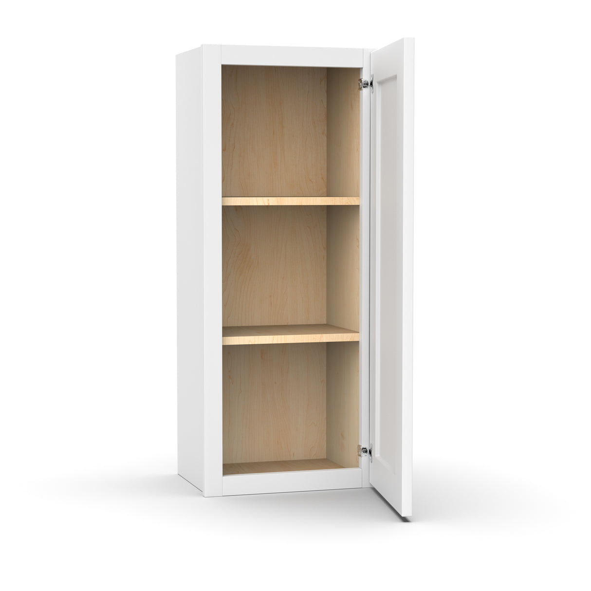 Liberty Shaker White - 15 Inch Height Single Door Wall Cabinet - 15" Width x 36" Height x 12" Depth