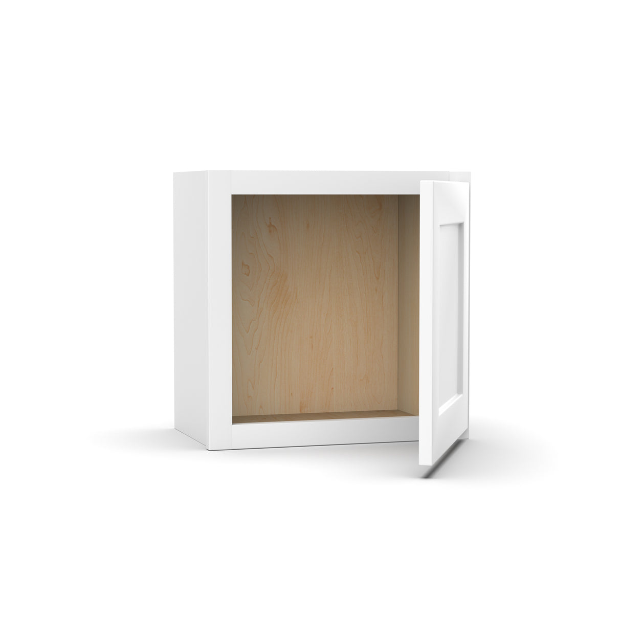 Liberty Shaker White - 18 Inch Height Single Door Wall Cabinet - 18" Width x 18" Height x 12" Depth