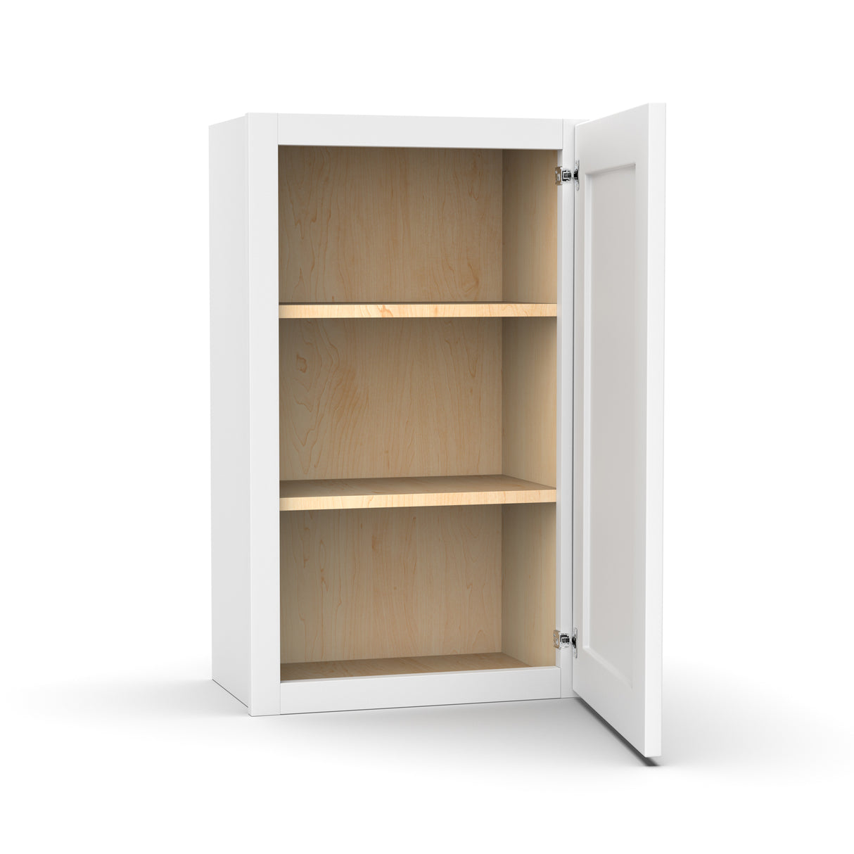 Liberty Shaker White - 18 Inch Height Single Door Wall Cabinet - 18" Width x 30" Height x 12" Depth