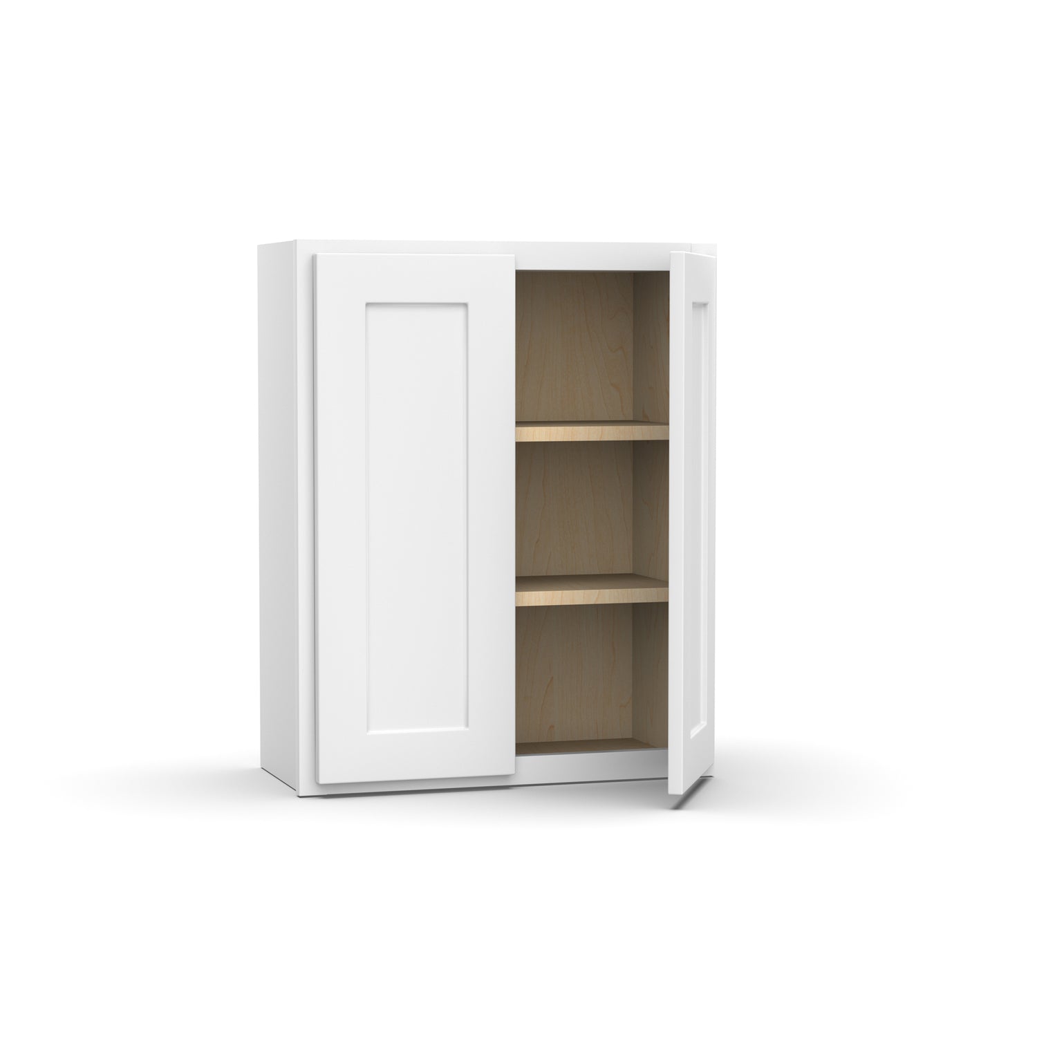 Liberty Shaker White - 24 Inch Height Double Door Wall Cabinet - 24" Width x 30" Height x 12" Depth