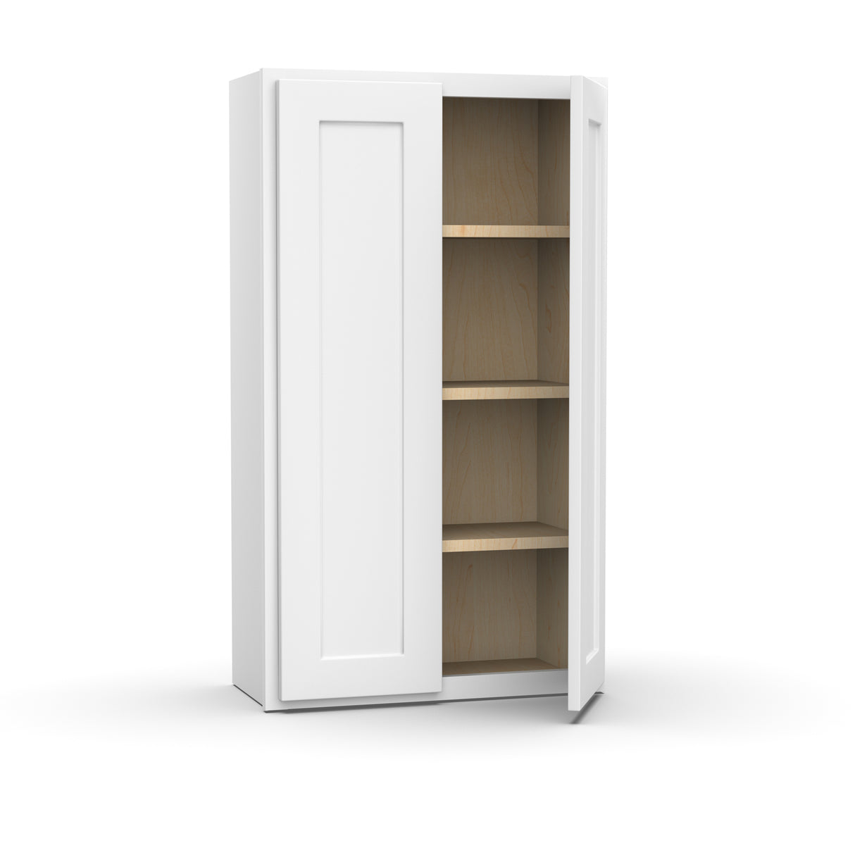 Liberty Shaker White - 24 Inch Height Double Door Wall Cabinet - 24" Width x 42" Height x 12" Depth