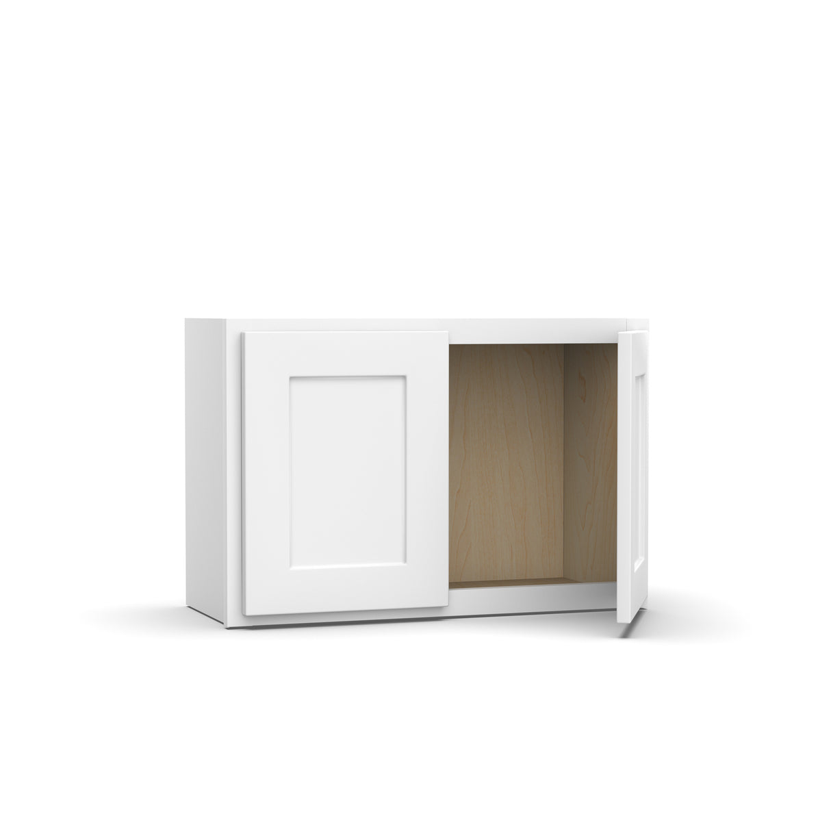 Liberty Shaker White - 27 Inch Height Double Door Wall Cabinet - 27" Width x 18" Height x 12" Depth