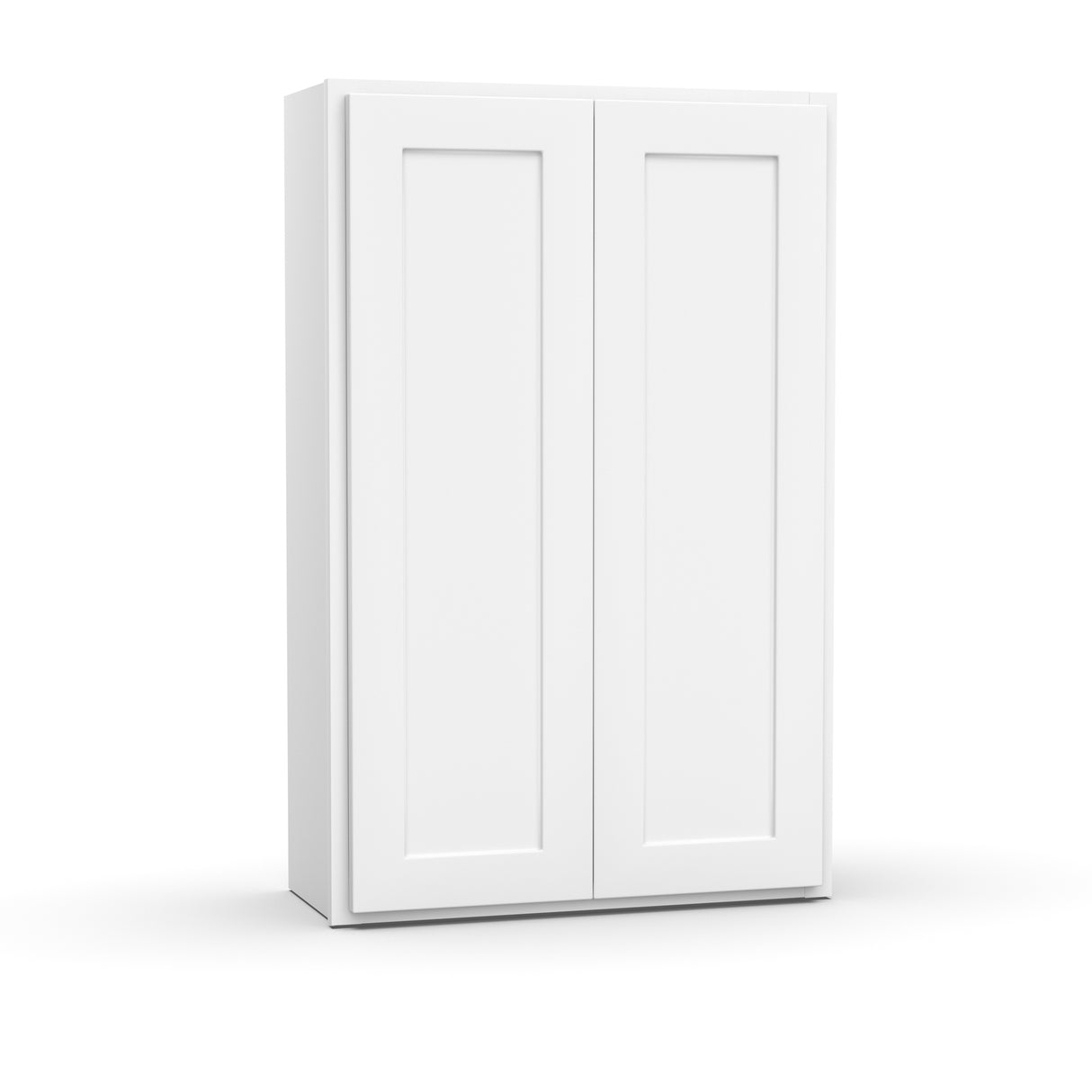 Liberty Shaker White - 27 Inch Height Double Door Wall Cabinet - 27" Width x 42" Height x 12" Depth
