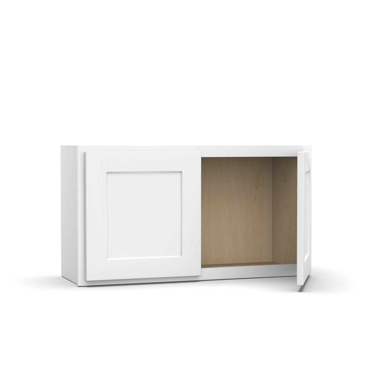 Liberty Shaker White - 33 Inch Height Double Door Wall Cabinet - 33" Width x 18" Height x 12" Depth