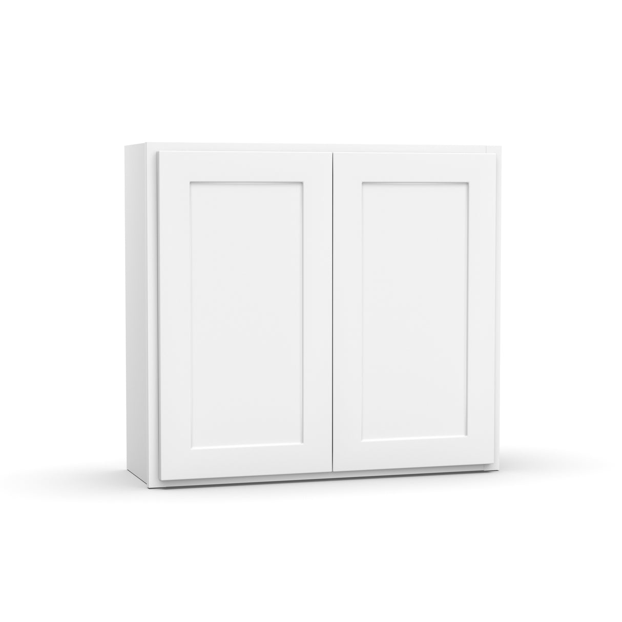 Liberty Shaker White - 33 Inch Height Double Door Wall Cabinet - 33" Width x 30" Height x 12" Depth