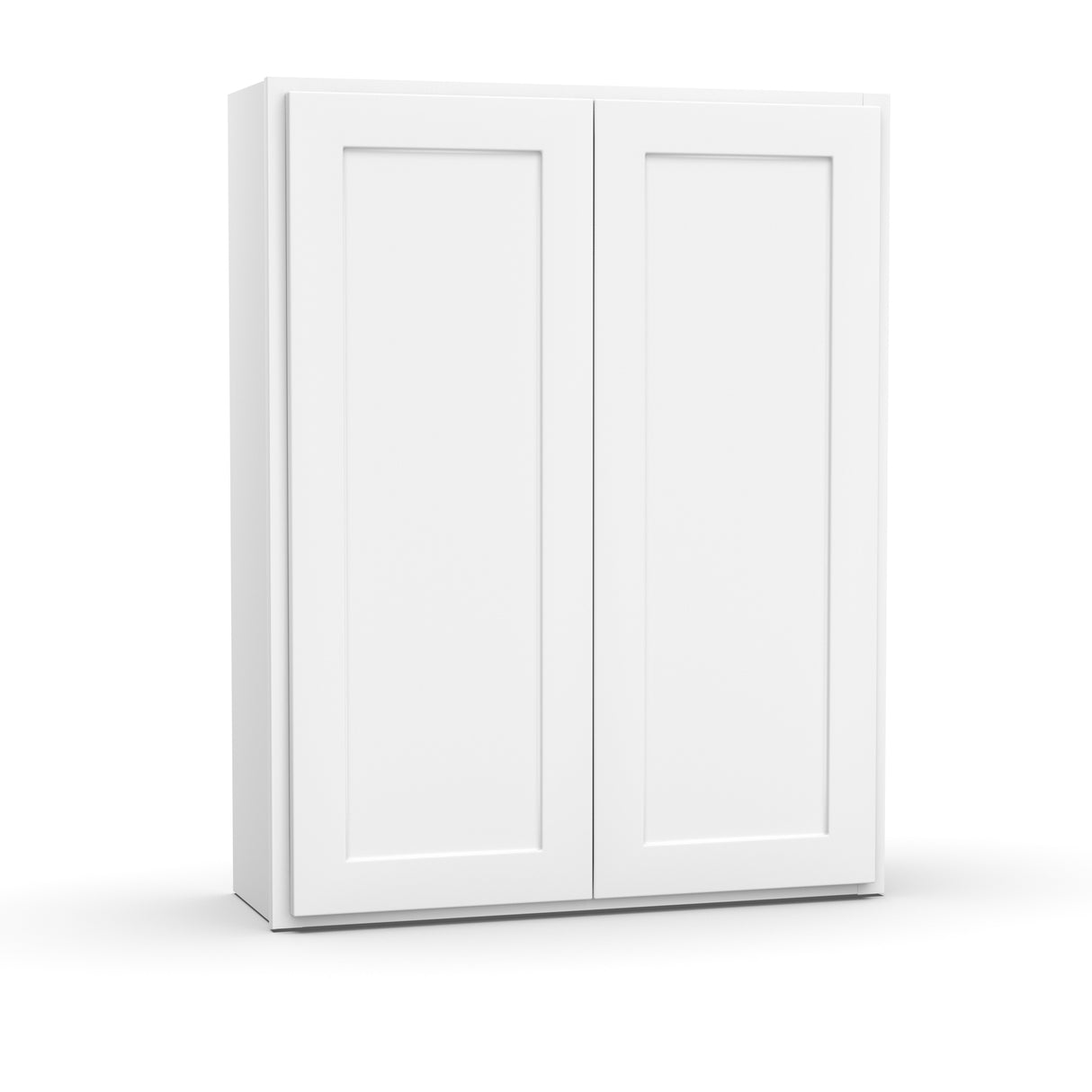 Liberty Shaker White - 33 Inch Height Double Door Wall Cabinet - 33" Width x 42" Height x 12" Depth