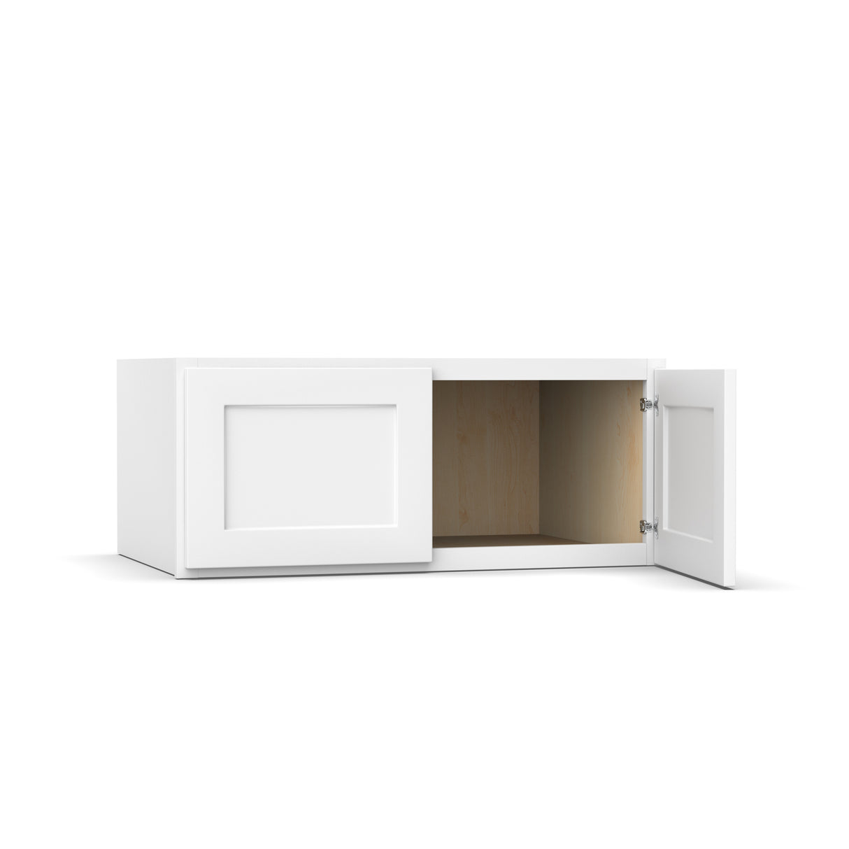 Liberty Shaker White - 36 Inch Deep Double Door Wall Cabinet - 36" Width x 15" Height x 24" Depth
