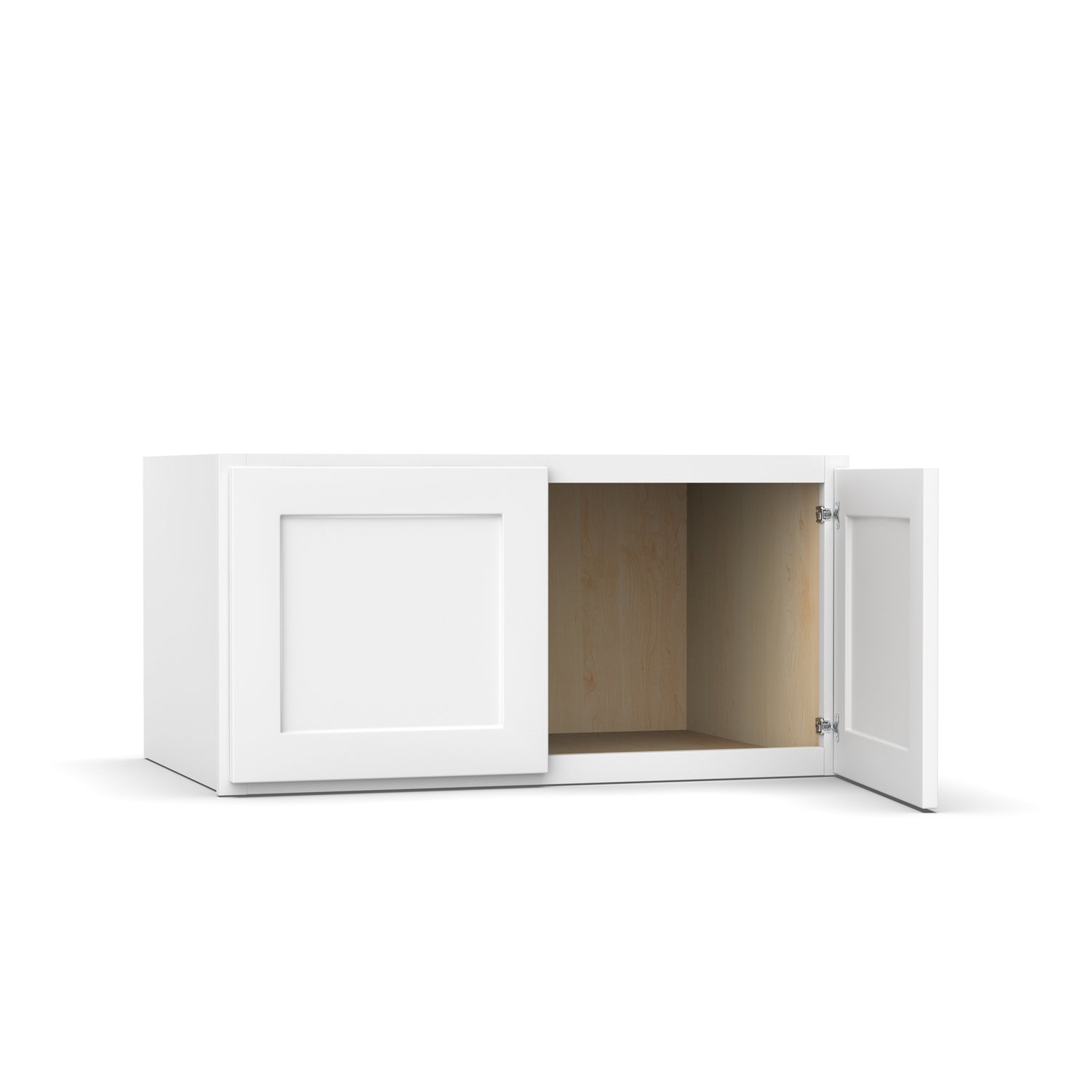 Liberty Shaker White - 36 Inch Deep Double Door Wall Cabinet - 36" Width x 18" Height x 24" Depth