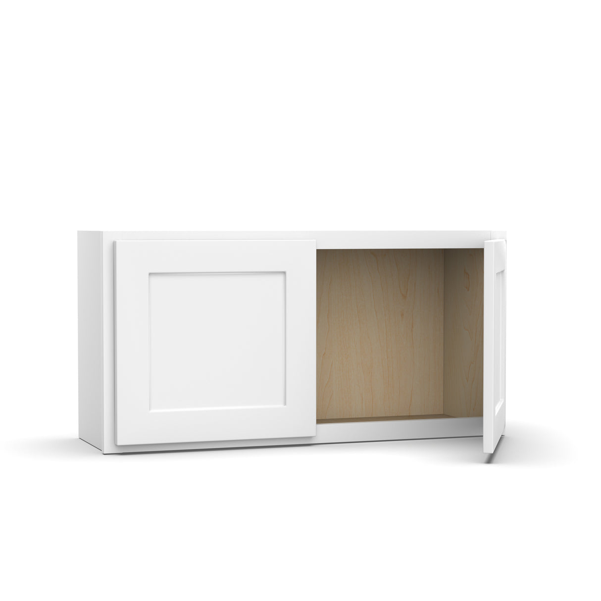 Liberty Shaker White - 36 Inch Height Double Door Wall Cabinet - 36" Width x 18" Height x 12" Depth