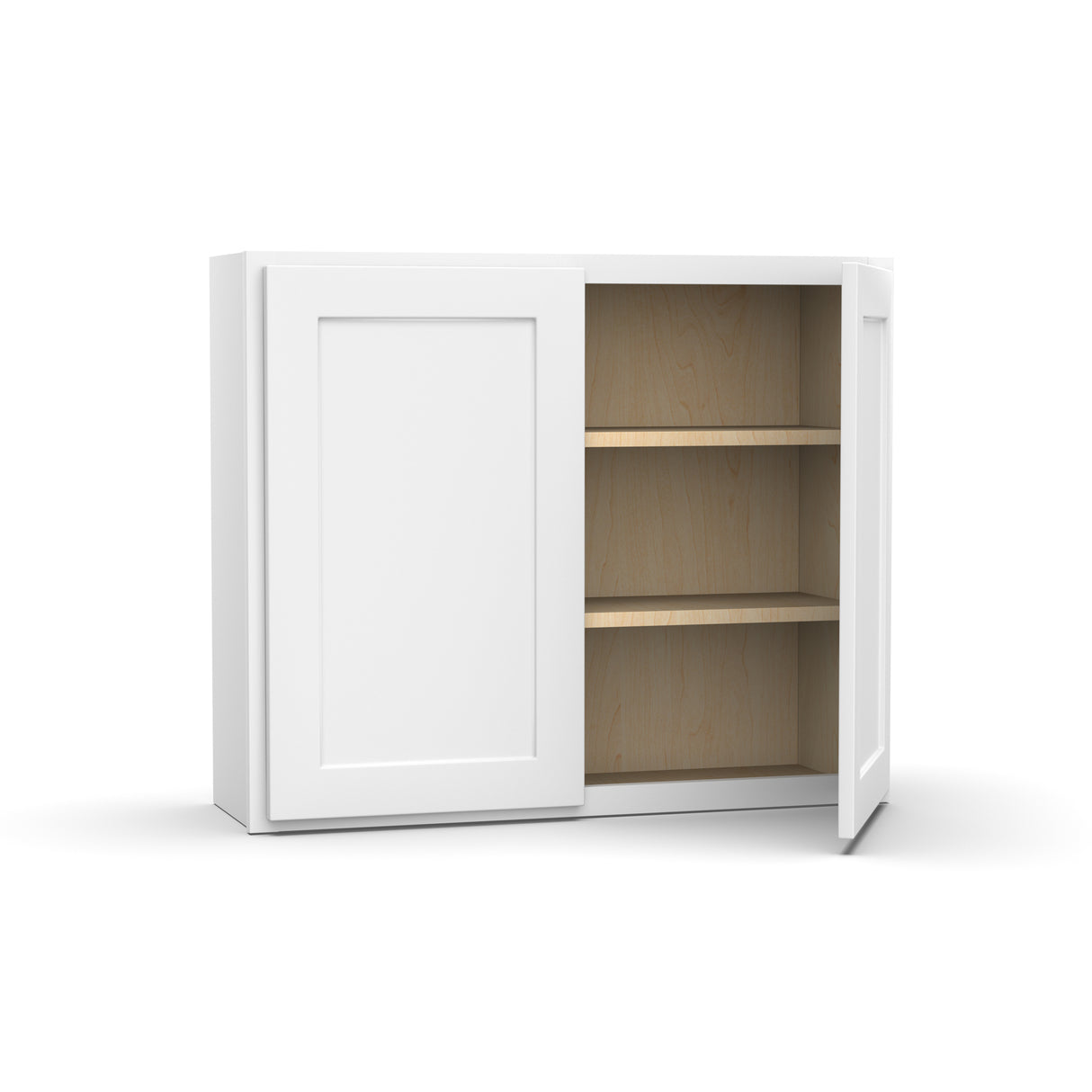 Liberty Shaker White - 36 Inch Height Double Door Wall Cabinet - 36" Width x 30" Height x 12" Depth