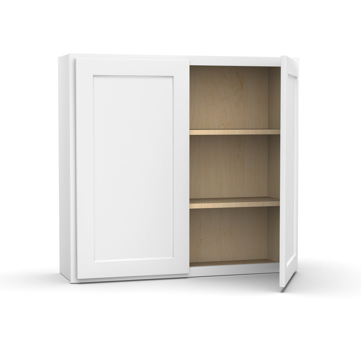 Liberty Shaker White - 39 Inch Height Double Door Wall Cabinet - 39" Width x 36" Height x 12" Depth