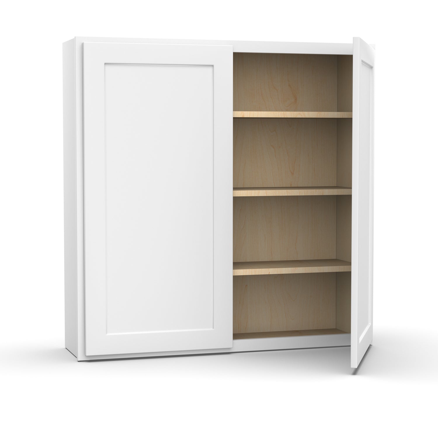 Liberty Shaker White - 42 Inch Height Double Door Wall Cabinet - 42" Width x 42" Height x 12" Depth