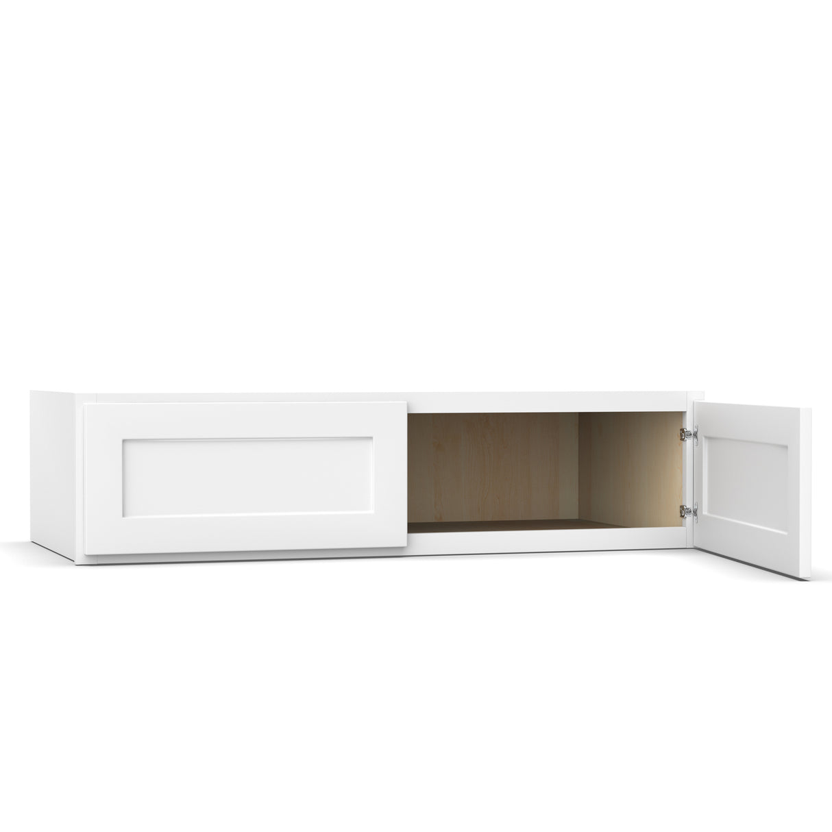 Liberty Shaker White - 48 Inch Deep Double Door Wall Cabinet - 48" Width x 12" Height x 24" Depth