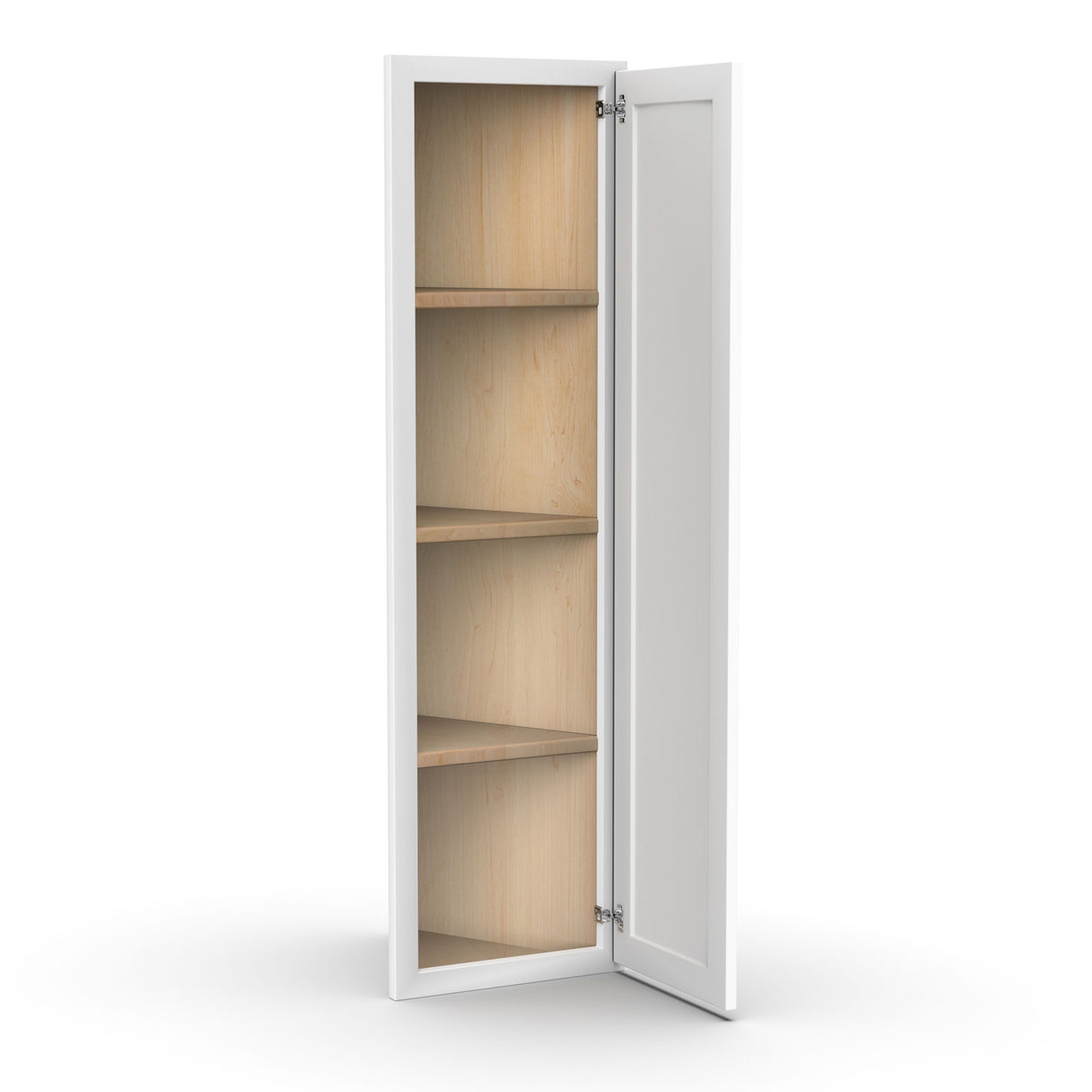 Liberty Shaker White - 42 Inch Corner Wall Angle End Cabinets - 12" Width x 42" Height x 12" Depth