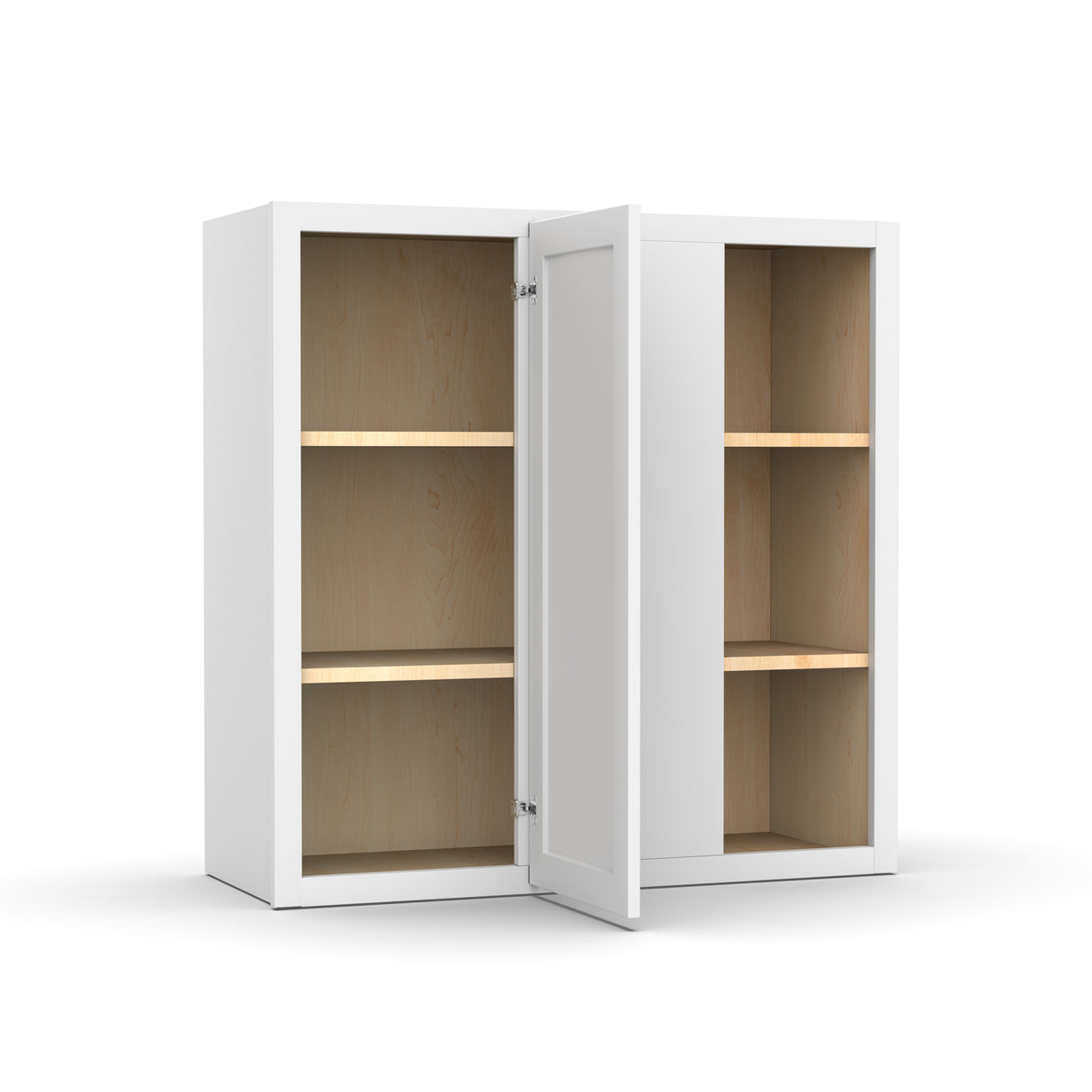 Liberty Shaker White - 30x30 Inch Wall Blind Corner Wall Cabinet - 30" Width x 30" Height x 12" Depth