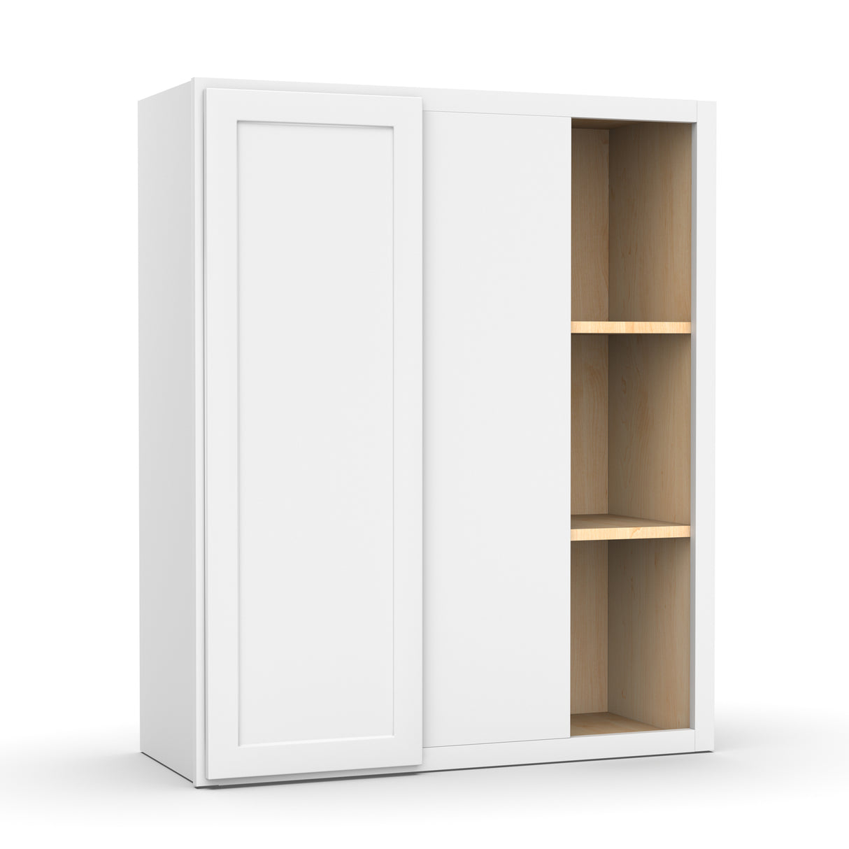 Liberty Shaker White - 30x36 Inch Wall Blind Corner Wall Cabinet - 30" Width x 36" Height x 12" Depth
