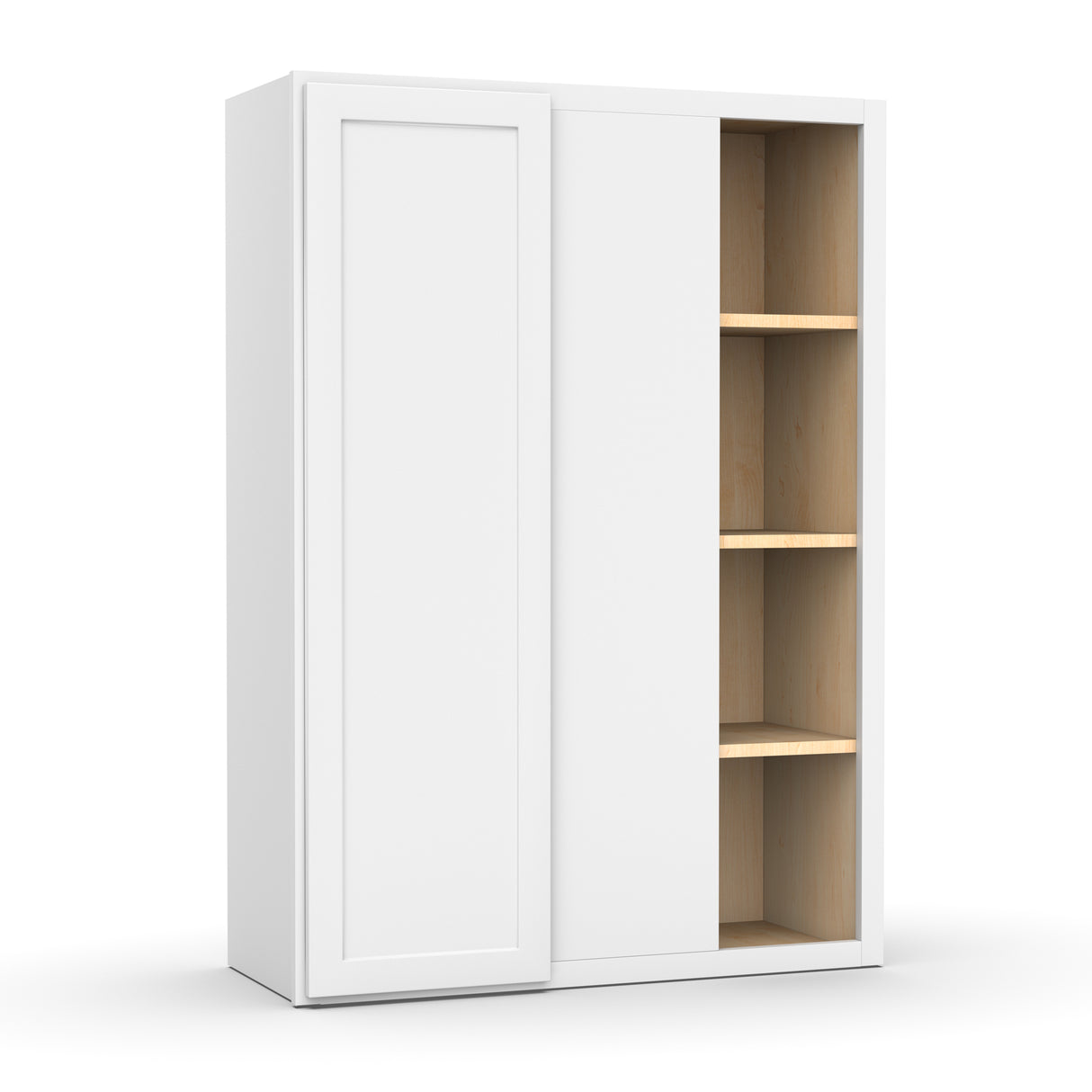 Liberty Shaker White - 30x42 Inch Wall Blind Corner Wall Cabinet - 30" Width x 42" Height x 12" Depth