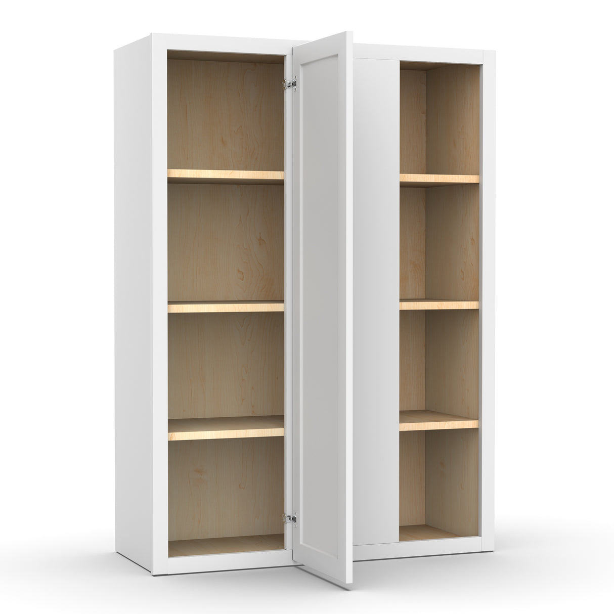 Liberty Shaker White - 30x42 Inch Wall Blind Corner Wall Cabinet - 30" Width x 42" Height x 12" Depth