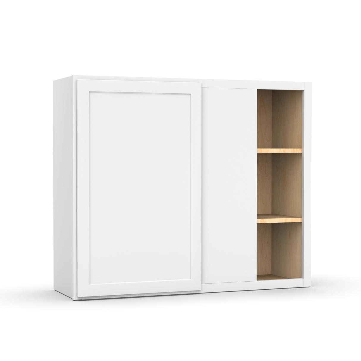 Liberty Shaker White - 36x30 Inch Wall Blind Corner Wall Cabinet - 36" Width x 30" Height x 12" Depth