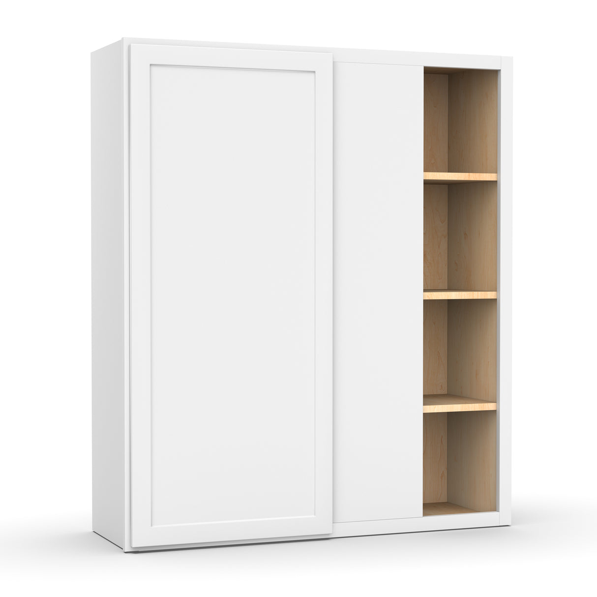 Liberty Shaker White - 36x42 Inch Wall Blind Corner Wall Cabinet - 36" Width x 42" Height x 12" Depth