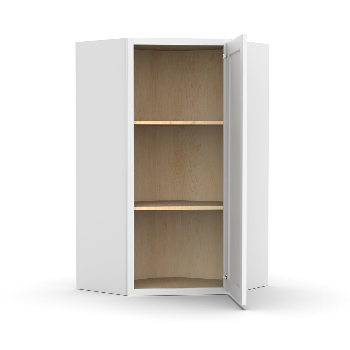 Liberty Shaker White - 24 Inch Diagonal Corner Wall Cabinet - 24" Width x 30" Height x 12" Depth