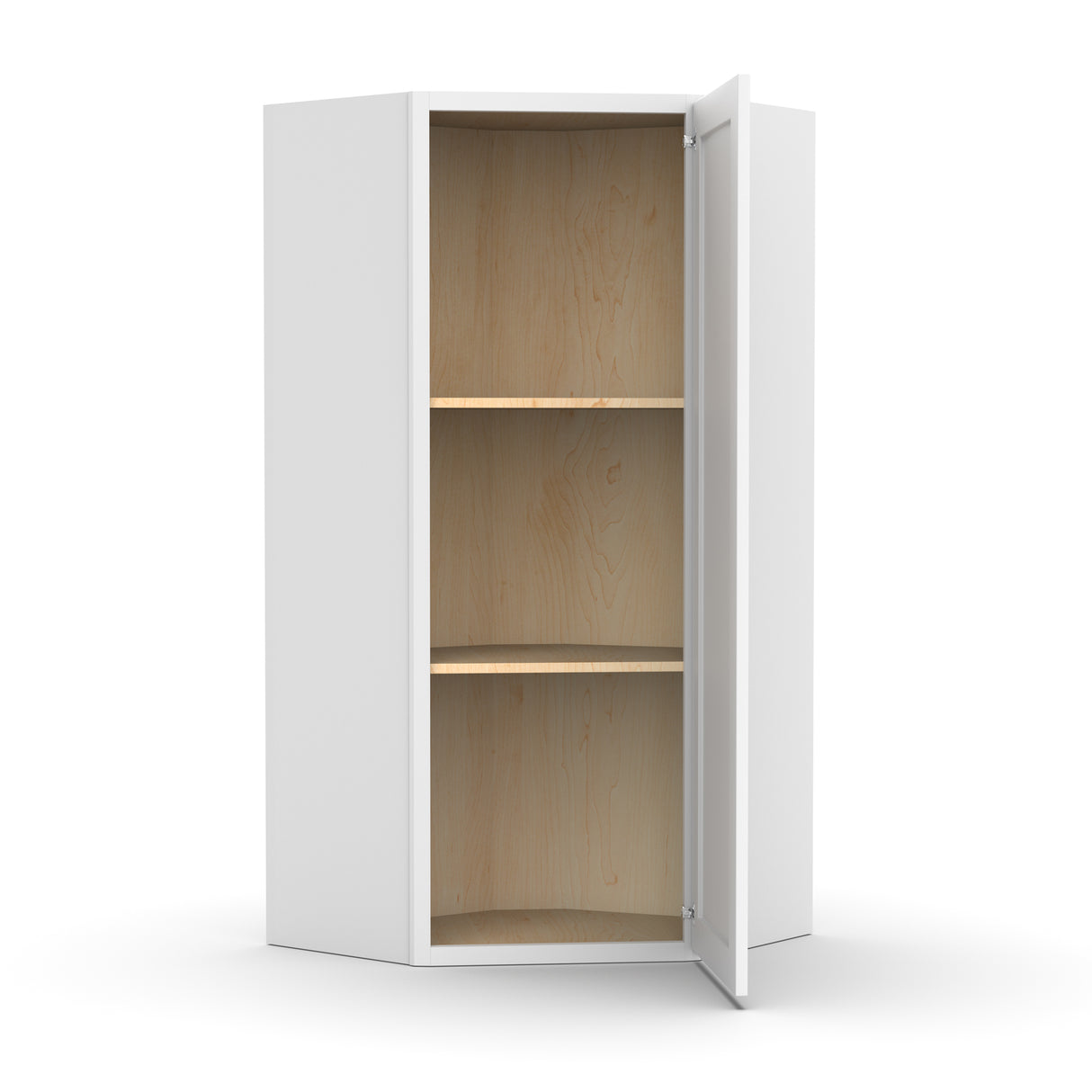 Liberty Shaker White - 24 Inch Diagonal Corner Wall Cabinet - 24" Width x 36" Height x 12" Depth