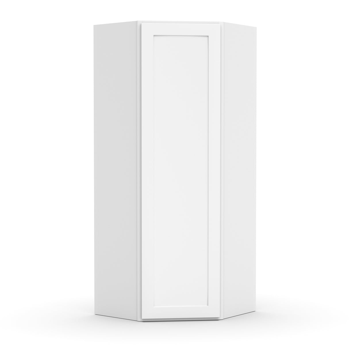 Liberty Shaker White - 24 Inch Diagonal Corner Wall Cabinet - 24" Width x 42" Height x 12" Depth