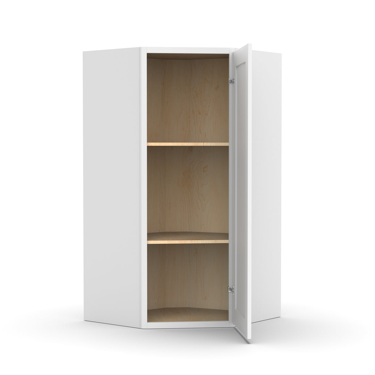 Liberty Shaker White - 27 Inch Diagonal Corner Wall Cabinet - 27" Width x 36" Height x 15" Depth