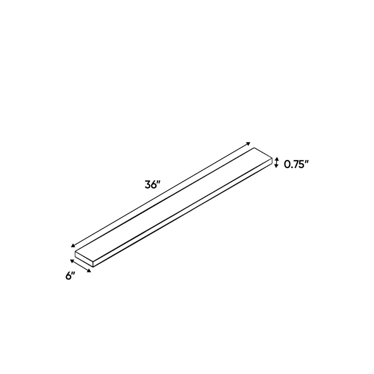 Liberty Shaker White - 6 Inch Wall Fillers Accessories - 6" Width x 36" Height x .75" Depth