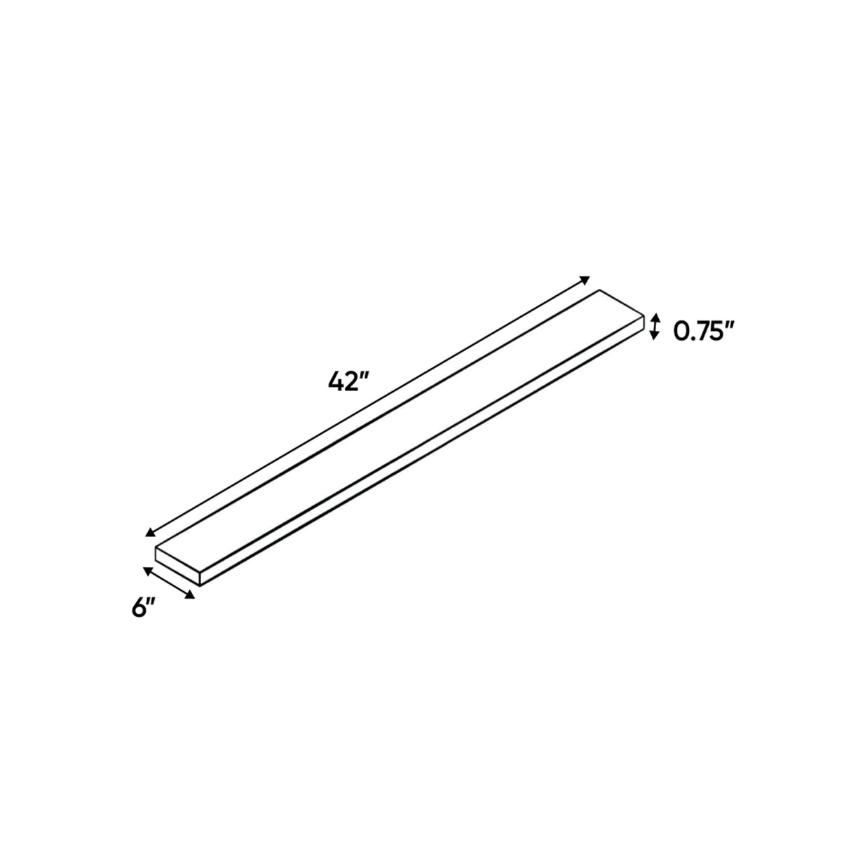 Belmont Grey - 6 Inch Wall Fillers Accessories - 6" Width x 42" Height x .75" Depth
