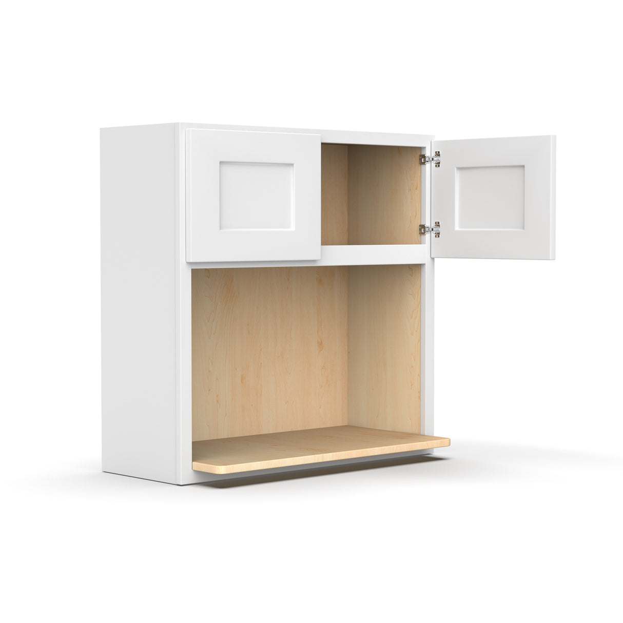 Liberty Shaker White - 30 Inch Wall Microwave Cabinets - 30" Width x 30" Height x 16.25" Depth