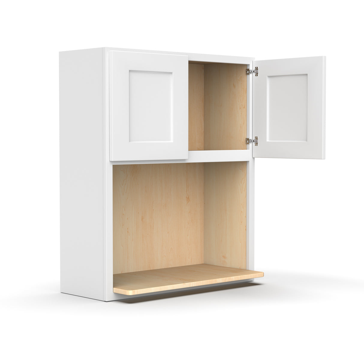 Liberty Shaker White - 36 Inch Wall Microwave Cabinets - 30" Width x 36" Height x 16.25" Depth