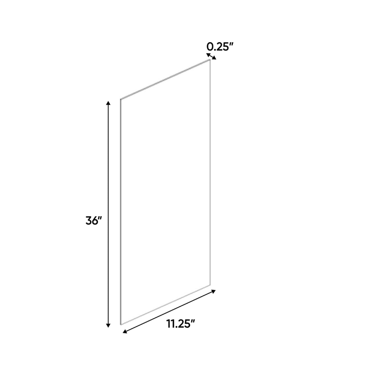 Sonoma White - 11.25 Inch Side Finished Skins Accessories - 11.25" Width x 36" Height x .25" Depth