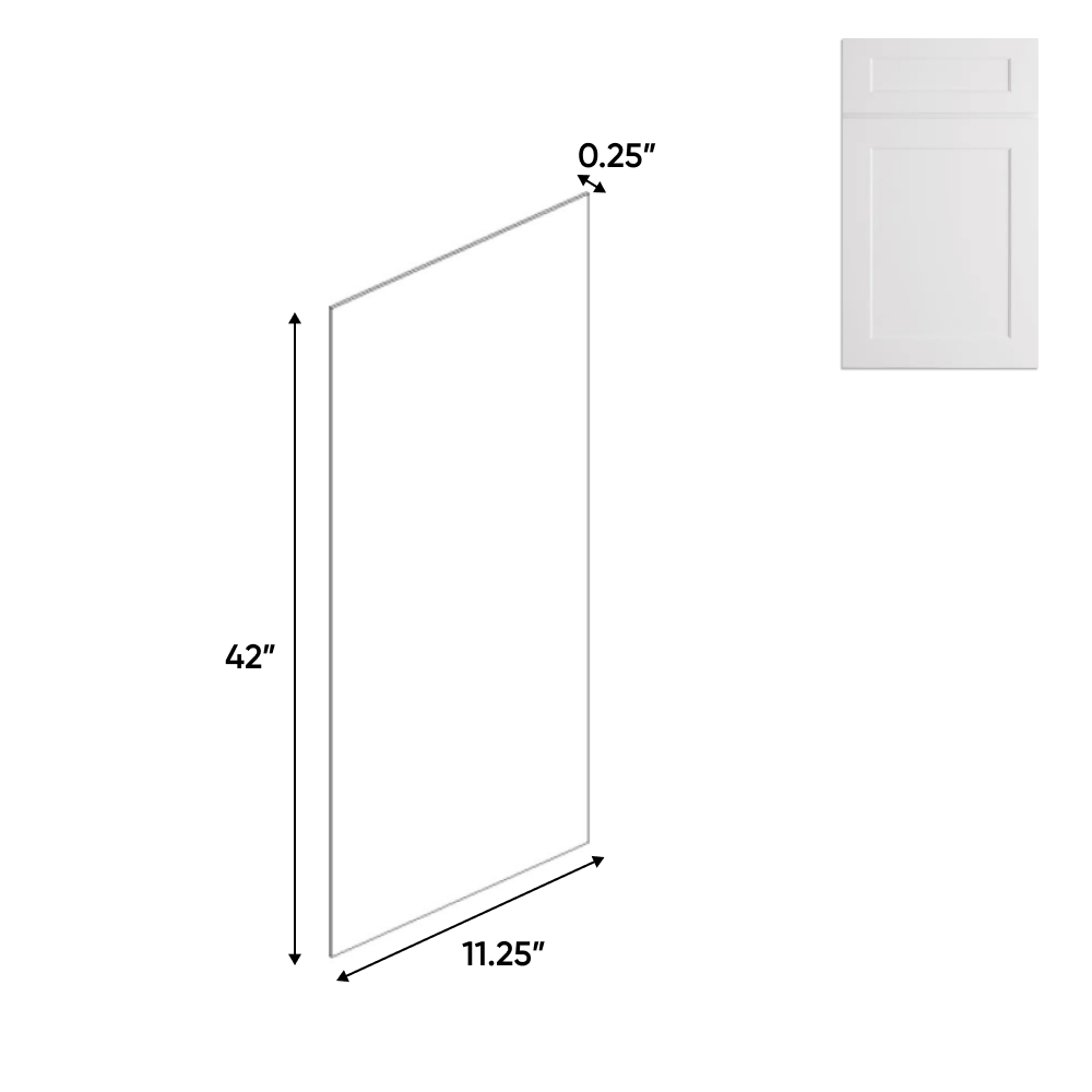 Liberty Shaker White - 11.25 Inch Side Finished Skins Accessories - 11.25" Width x 42" Height x .25" Depth