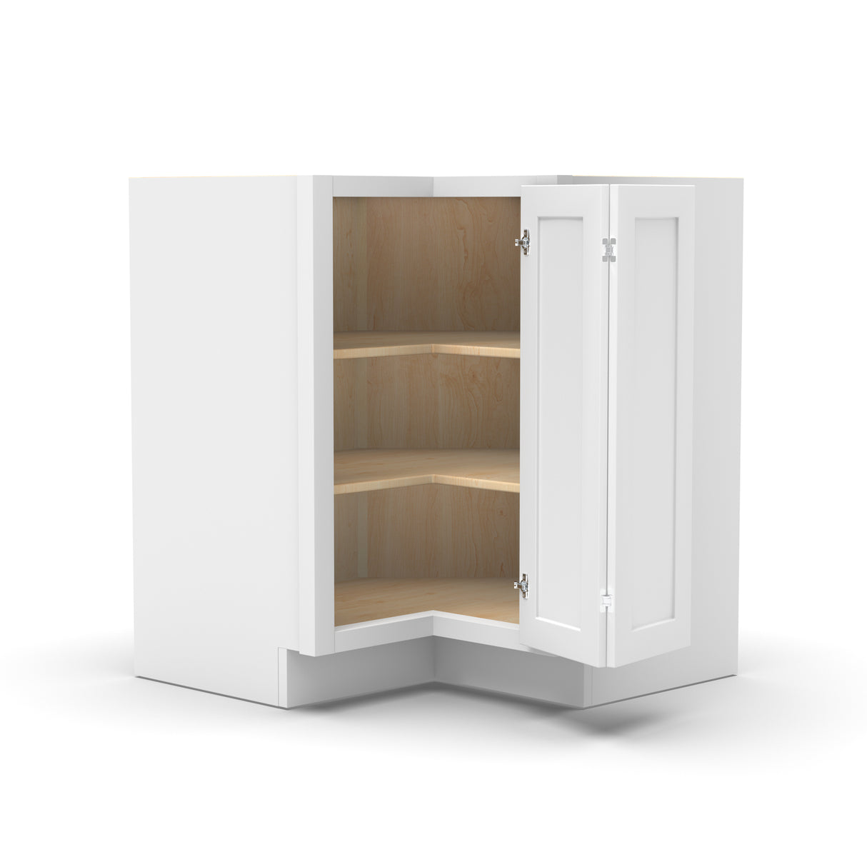 Liberty Shaker White - 42 Inch Wall Square Corner Wall Cabinet - 24" Width x 42" Height x 12" Depth
