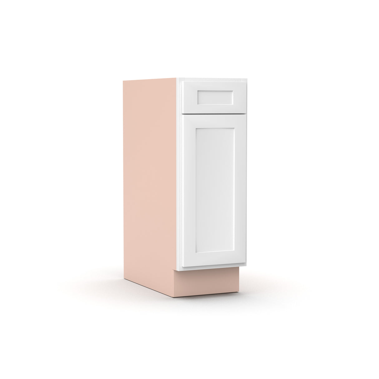 Liberty Shaker White - 12 Inch Single Door Base Cabinet - 12" Width x 34.5" Height x 24" Depth