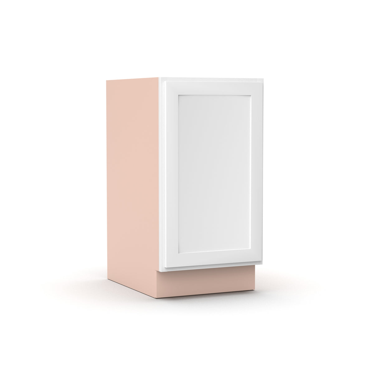 Liberty Shaker White - 18 Inch Full Height Single Door Base Cabinet - 18" Width x 34.5" Height x 24" Depth