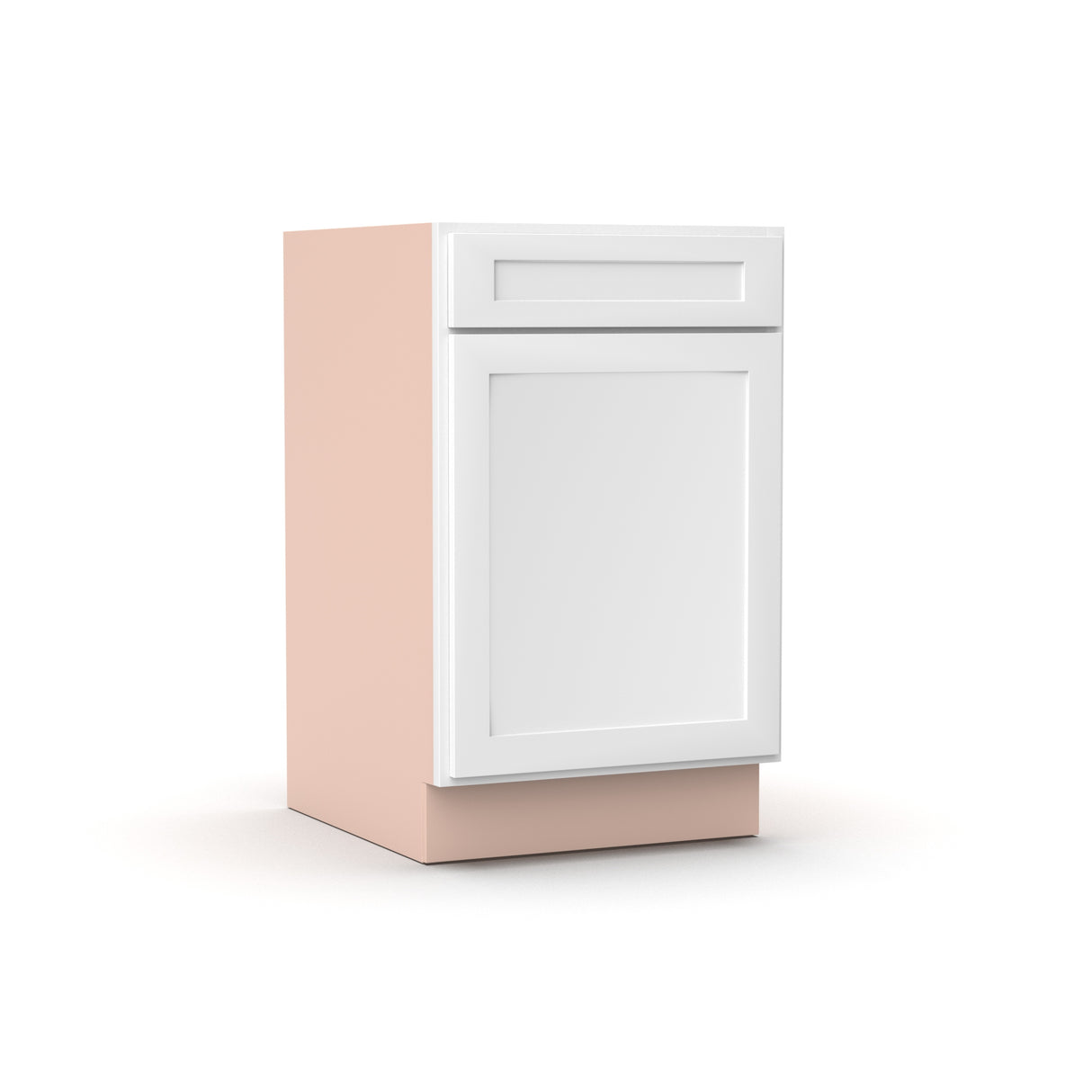 Liberty Shaker White - 21 Inch Single Door Base Cabinet - 21" Width x 34.5" Height x 24" Depth
