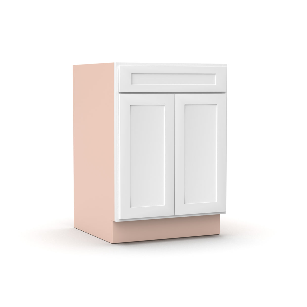 Liberty Shaker White - 24 Inch Double Door Base Cabinet - 24" Width x 34.5" Height x 24" Depth