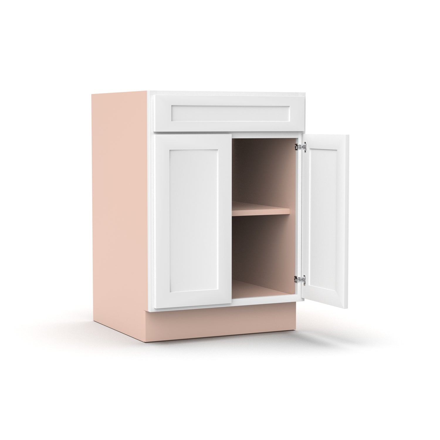 Liberty Shaker White - 24 Inch Double Door Base Cabinet - 24" Width x 34.5" Height x 24" Depth