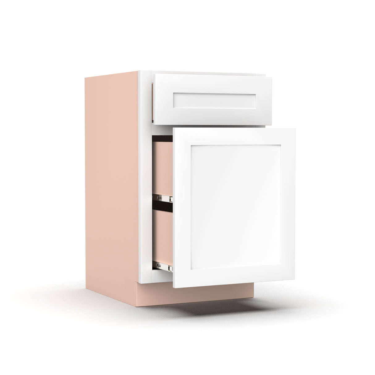 Liberty Shaker White - 18 Inch Waste Basket Base Cabinet - 18" Width x 34.5" Height x 24" Depth